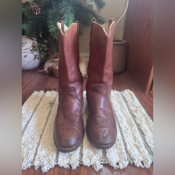 Vintage Frye Campus Boots Made in USA Distressed Leather Womens 7.5 - Picture 5 of 14